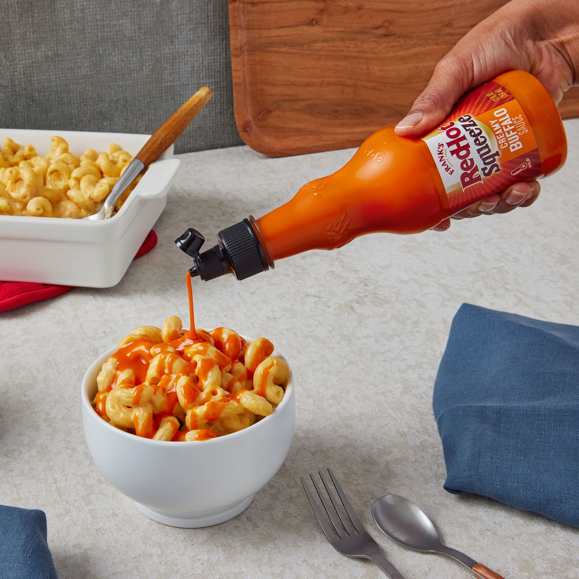 (3 pack) Frank's RedHot Creamy Buffalo Squeeze Hot Sauce, 12.0 fl oz
