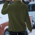 thumbnail image 6 of Women Sweaters Casual Solid Color Half Zip Long Sleeved Pullover Fall Outfits Clothes,Green,S, 6 of 6