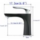 thumbnail image 5 of Lavabo Grifo Mezclador Baño Fregadero Pintura Negro Lavabo Grifo Mezclador Grifo Lavabo Baño, 5 of 5