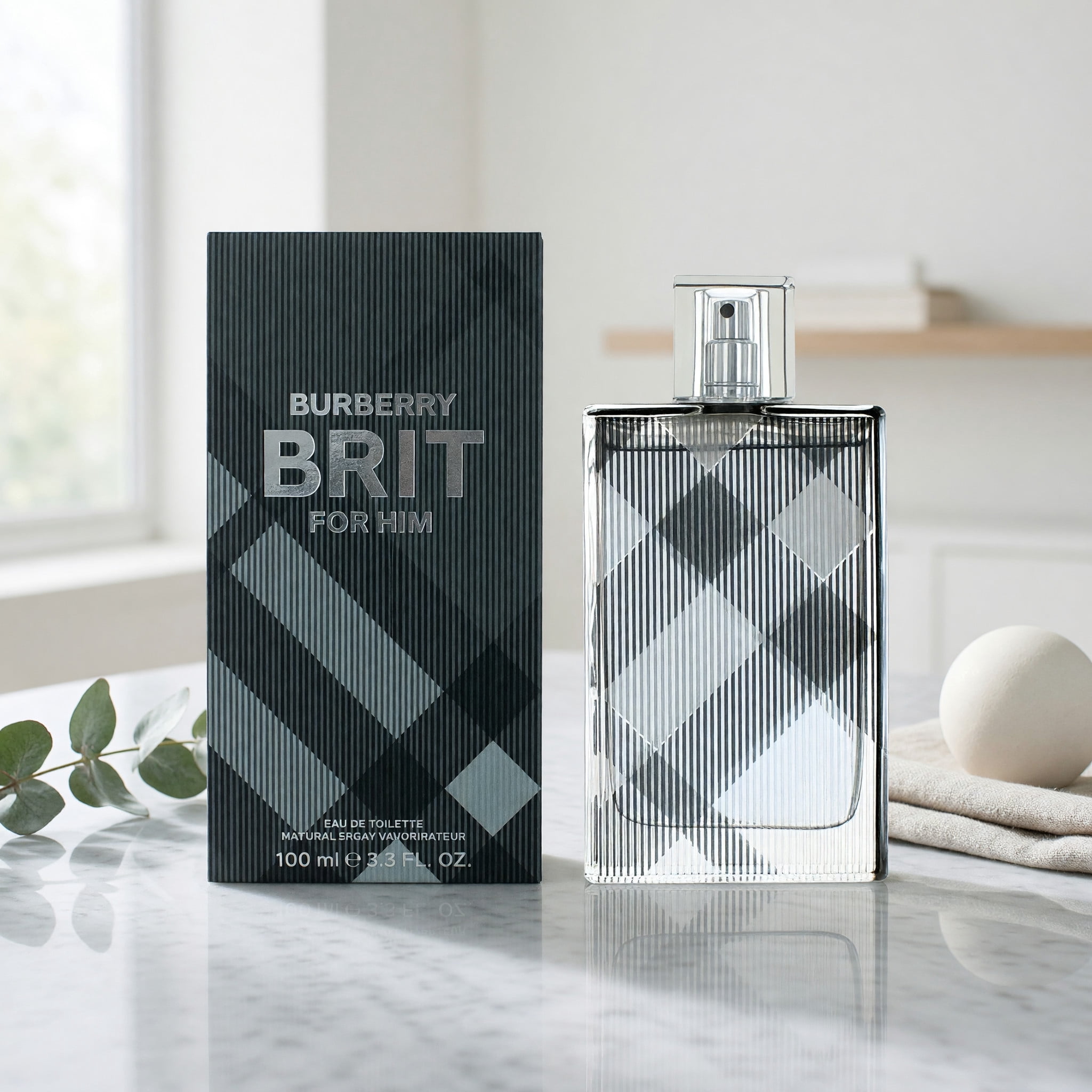 Burberry Brit EDT Cologne for Men, 3.4 oz, Eau De Toilette, Fresh