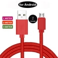 thumbnail image 1 of Firmou (2m, Rouge) Câble de Données Android, Câble de Données Tressé, durable et Résistant pour Éviter les Pannes de Courant, 1 of 7