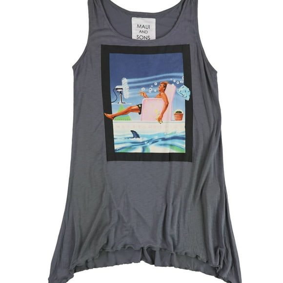 Maui & Sons Débardeur pour Femmes, Gris, Moyen