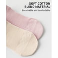 thumbnail image 3 of Yawlsow 4 Pairs Pilates Socks with Grips for Women, Grippy Socks for Barre Yoga Workout, Hospital, Size 5-10, 3 of 6