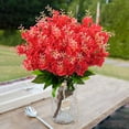 thumbnail image 5 of Sinhoon 4Pcs Artificial Hyacinth Flowers Fake Wisteria Flowers UV Resistant Silk Flowers Floral Arrangements for Home Wedding Party Garden Porch Hotel Outdoor Cemetery Decor Red, 5 of 9