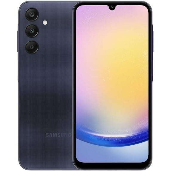 Pre-Owned Samsung Galaxy A25 5G A Series 128GB Unlocked Android Cell Phone with 50MP Camera, US Version, Blue Black