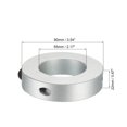 thumbnail image 2 of Uxcell Shaft Collar 2.17 Inch Bore Double Split Aluminum Clamping Collar Shaft Collars with Set Screw Silver Tone, 2 of 4