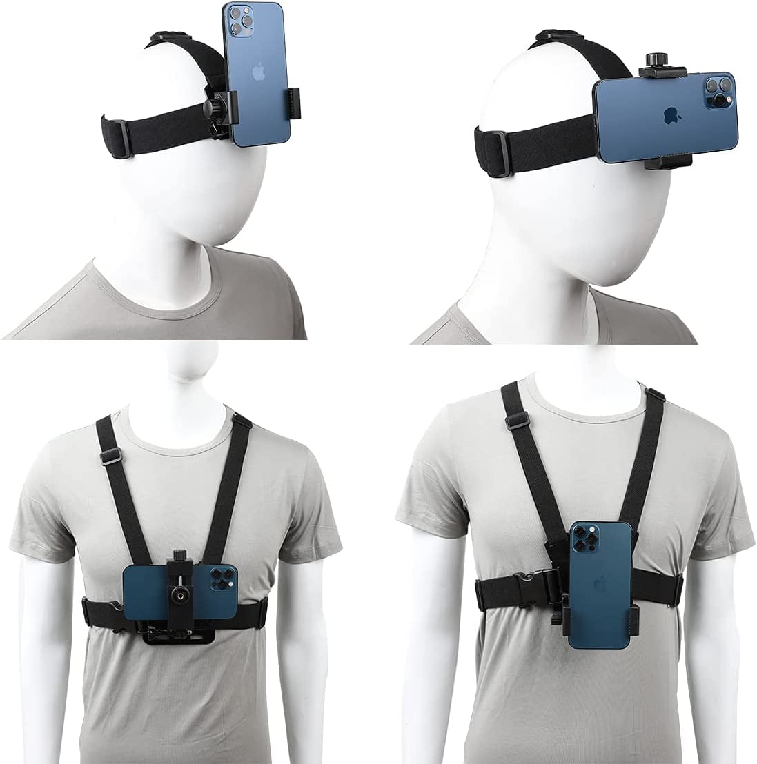Harnais De Poitrine Réglable Pour GoPro - Compatible Hero 12 à 4, Universel, En Fibre De Carbone