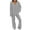 Grey, variant on UJNDER Women's Two Piece Pullover Sweater Set Oversized V Neck Tops Wide Leg Long Pants Tracksuit Outfit Pant Suits for Women Grey XXXL