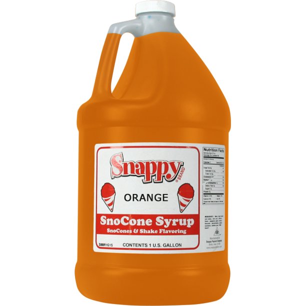 Orange Snappy Snow Cone Syrup (1 Gallon)