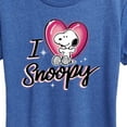 thumbnail image 3 of Peanuts - I Heart Snoopy - Women's Short Sleeve Graphic T-Shirt, 3 of 6