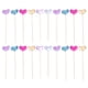 thumbnail image 1 of KAKOWELY 50 palitos de postre con forma de corazón para tarta de cumpleaños, adorables adornos para cupcakes, decoración creativa para tartas (color aleatorio, 50 unidades por paquete), 1 of 4