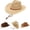 Beige, variant on CHUMUD Fashionable Straw Cowboy Hats Western Cowgirl Hat for Women/Men Foldable Wide Brim Cowboy Hat Travel Vacation Beach Sun Hats