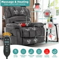 thumbnail image 4 of MEETWARM Oversized Dual Motor Power Lift Chair with Extended Footrest for Big Tall Elderly, Infinite Position Lay Flat Sleeper Electric Recliner, Heat Massage, Lumbar Pillow, USB & Type-C Ports, Gray, 4 of 9
