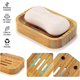 thumbnail image 2 of Pack of 2 Natural Wood Bamboo Soap Dish Holder for Bathroom Kitchen Sponges Accessories Storage, 2 of 4