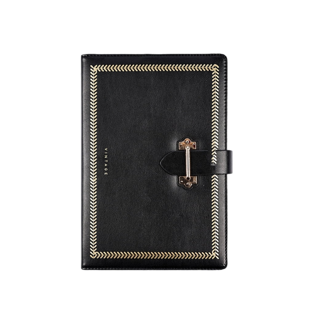 PU Leather Notebook 222 Pages Lined Business Journal For Note Taking Journaling