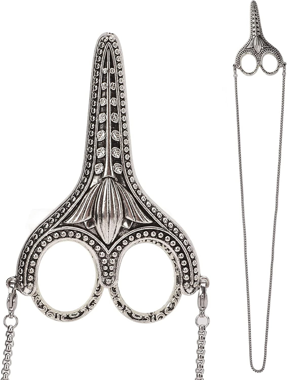 Stainless Steel Sewing Scissors With Vintage Chain – Small, Pointed Embroidery Scissors For Quick, Precise Cutting