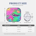 thumbnail image 2 of Kdxio Psychedelic Cartoon Frog Print 2-Piece Sun Shade Front Windshield - Foldable Car Front Window Sunshades for Most Sedans SUV Truck, 2 of 5