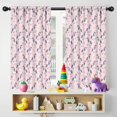 thumbnail image 5 of Unicorn and Star Pink Pattern Insulated Teens Curtains Set Of 2, Bedroom Essentials, Toddler Room Decor 42x54in(106x137cm), 5 of 5