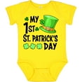 thumbnail image 3 of Inktastic My 1st St. Patrick's Day Green Top Hat and Clovers Boys or Girls Baby Bodysuit, 3 of 5