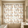 thumbnail image 5 of 2 Panel Fall Kitchen Curtains, Vintage Autumnal Theme Farmhouse Vibe Wild Flowers Curtains, Window Drapes Set for Kitchen Cafe Decor - 27.5X59'', 5 of 7