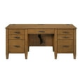 thumbnail image 3 of Picket House Furnishings Beth Double Pedestal Desk with Power/USB in Brown Oak, 3 of 8