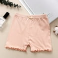 thumbnail image 2 of Girl's Solid Color Lace Trim Boyshort Underwear Safety Dress Panties, 2 of 5