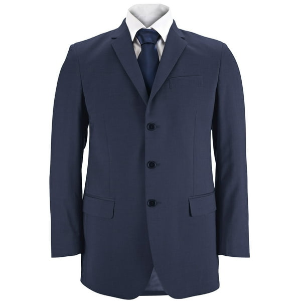 Men's Blue Textured Regular Fit Suit Jacket