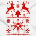thumbnail image 2 of Ugly Christmas Reindeer Pattern Womens Slim Fit Graphic Tee Brisco Brands S, 2 of 5