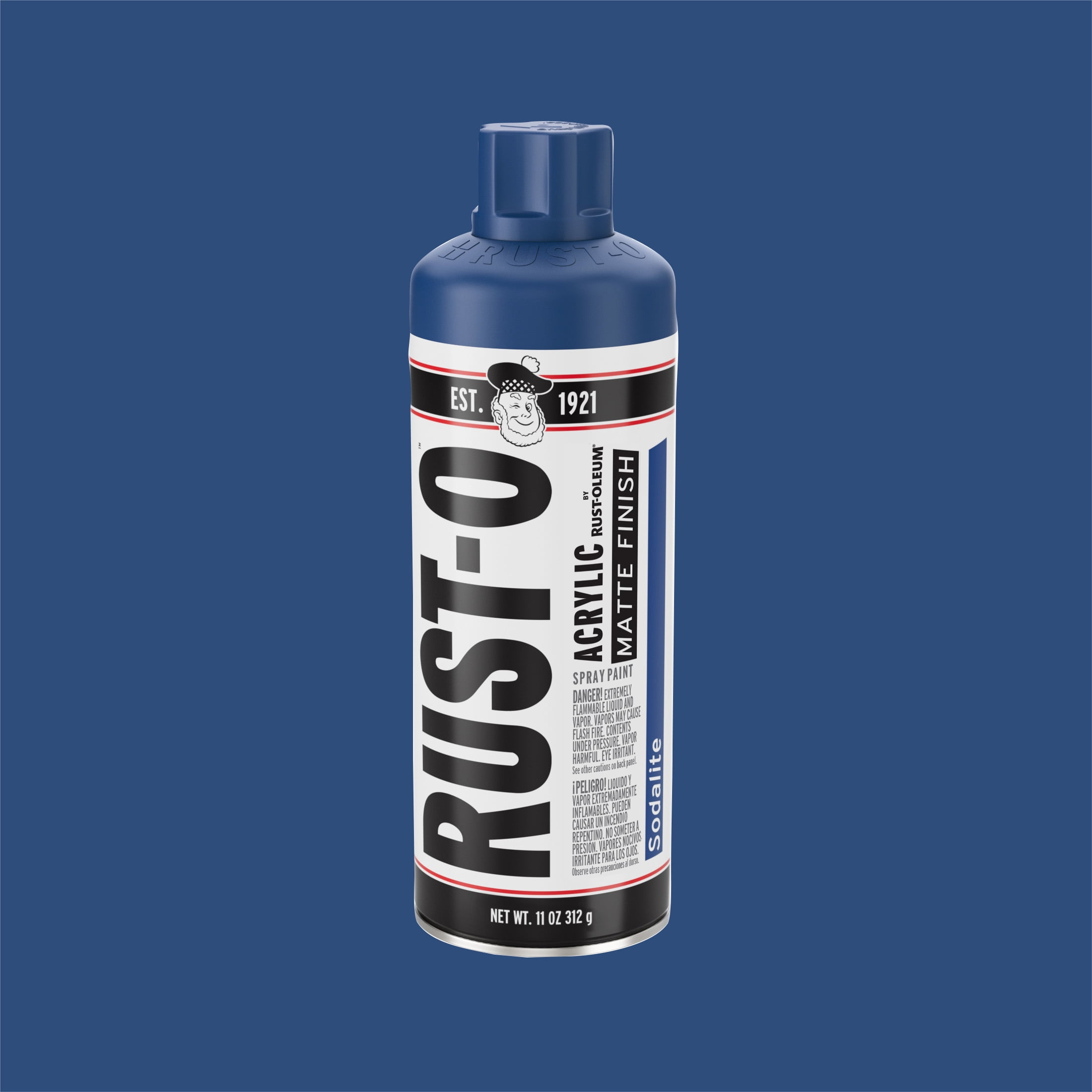 (6 pack) Sodalite, Rust-Oleum Rust-O Acrylic Matte Spray Paint-392201, 11 oz