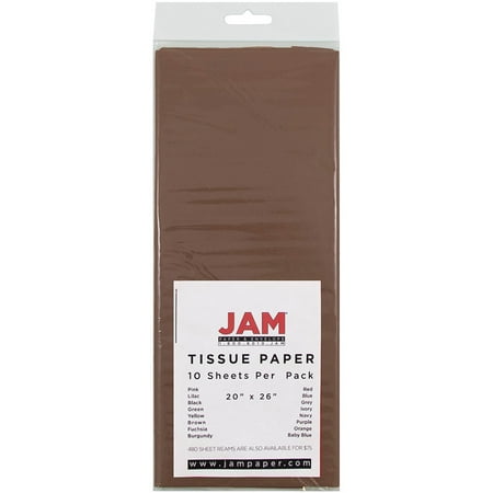 JAM Paper Tissue Paper, Brown, 10-Pack