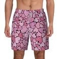 thumbnail image 3 of Uemuo Sweet Heart Pattern Mens Swim Trunks Quick Dry Board Shorts with Mesh Lining, Stretch Beach Shorts Quick Dry No-Chafing Board Shorts-X-Large, 3 of 9