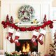 thumbnail image 3 of Christmas Red Hemp Moose embroidered Socks 46cm, 3 of 7