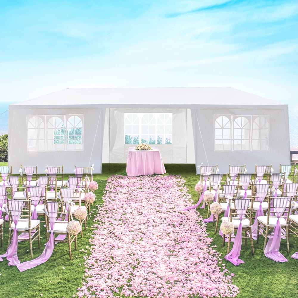 7-Sided Iron PE Cloth Spiral Pipe Pergola, 3*9m