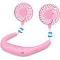 thumbnail image 1 of Mini ventilador portátil USB manos libres para deportes, refrigeración portátil, pequeños ventiladores nuevos alrededor del cuello para viajes, oficina, habitación, hogar, al aire libre, ven, 1 of 5