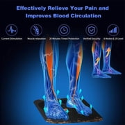 EMS Foot Massager Mat Foldable Rechargeable for Muscle Relaxation, Electric Stimulator Massage Pad for Neuropathy with 8 Modes and 19 Levels