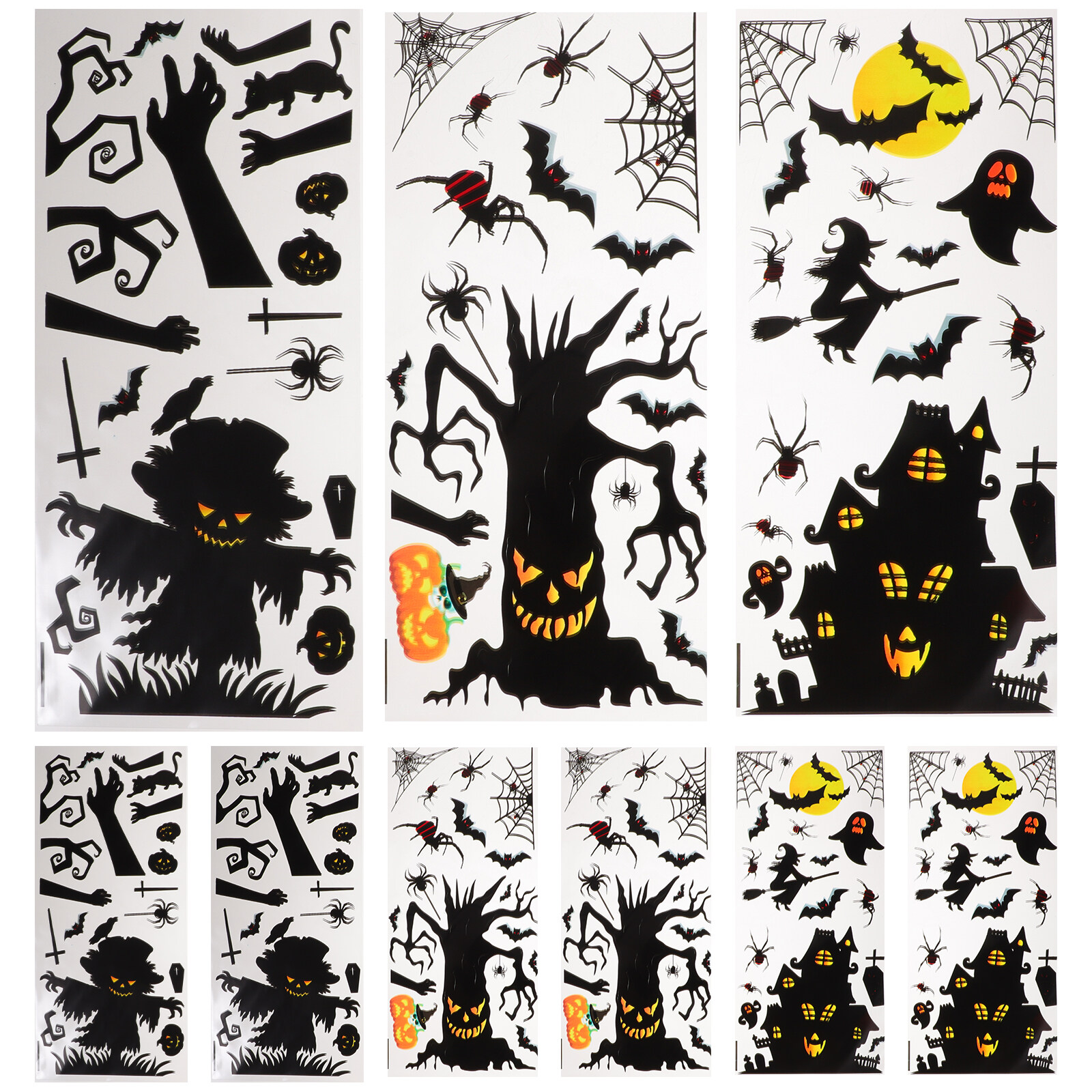 100Pcs Halloween Treats Bags Halloween Treat Pouch with Ties Candy