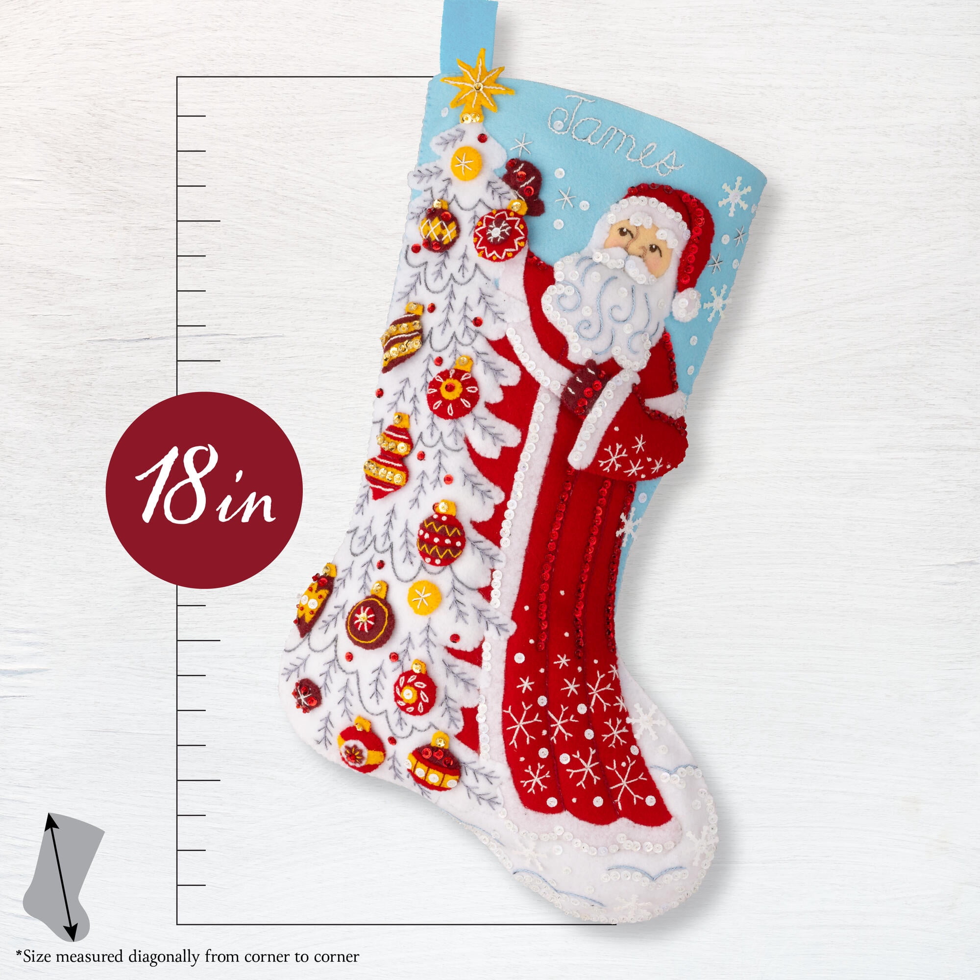 Bucilla Snowy St. Nick 18 in Multicolor Felt Stocking Kit