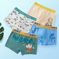 thumbnail image 2 of NIEWTR Toddler Boys Underwear Boxer Briefs Softness and Breathability with Cute Animal Patterns(Sky Blue,9-12 Years), 2 of 5