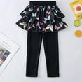 thumbnail image 3 of Povozer Little Girls Footless Leggings Pants with Skirt(Multicolour,8-9Y), 3 of 3