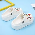 thumbnail image 6 of Gardener Platform Clogs Slippers Mules High Heels Wedge Sandals Red Comfort Shoes for Women, 6 of 14