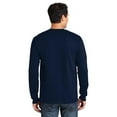 thumbnail image 3 of Gildan Ultra Cotton Men’s Long Sleeve T-Shirt, Durable, Crewneck Classic Fit Tee, Navy, M, 3 of 5