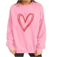 thumbnail image 5 of Fewfanhot Women Clothing Valentines Sweatshirt Love Heart Graphic Long Sleeve Pullover Casual Shirt Tops, 5 of 8