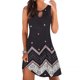 thumbnail image 3 of Vestido bohemio Jumpingount Mujer Ropa de playa Mini vestido sin mangas Negro Rayas S AP002045-17, 3 of 4