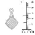 thumbnail image 3 of KoolJewelry Sterling Silver Pave Cubic Zirconia Square Drop Earrings, 3 of 4