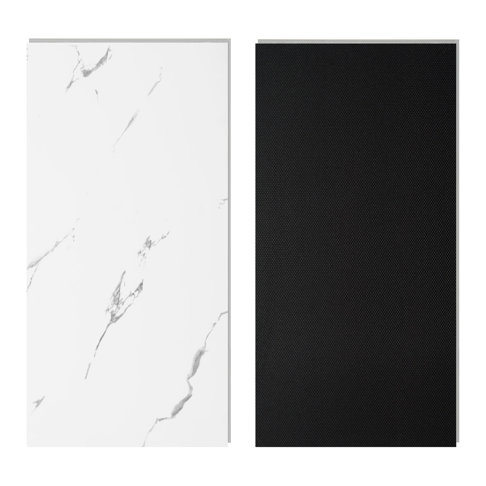 Art3d 24''x12'' 12Pcs Click-Lock Luxury Vinyl Flooring Tile, Interlocking Waterproof SPC Rigid Core Marble Flooring Tile,24 Sq.ft,White Marble