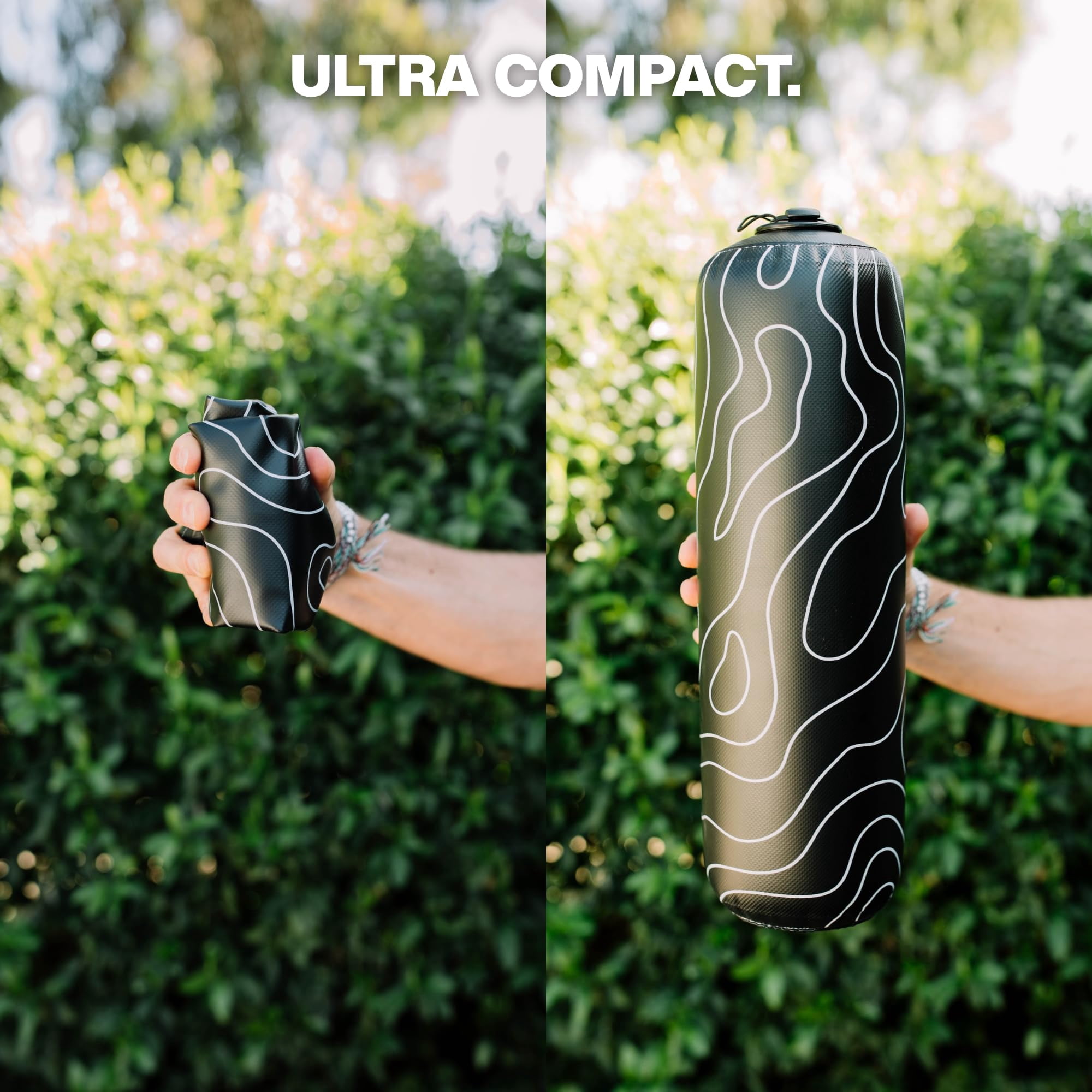 Inflatable Travel Foam Roller - Adjustable Firmness  Ultra-portable For Physical And Deep Tissue