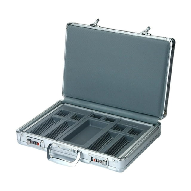 Estuche para lentes de prueba,Estuche de prueba para lentes de prueba ópticas,estuche de viaje,Estuche de almacenamiento para lentes de prueba de optometría de aleación de aluminio,Caja de