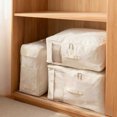thumbnail image 5 of RKZDSR 65L Storage Bags for Clothes, Foldable Closet Organizers with Clear Window & Reinforced Handles, Large Under Bed Storage Containers for Blankets, Comforters, Bedding, Clothes Organization, 5 of 9