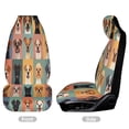 thumbnail image 2 of Cute Dog Sketch Car Seat Covers Front Seats Universal Fit for Cars SUV Truck Auto Interior Accessories, 2 of 3