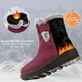 thumbnail image 3 of BERANMEY Women’s Waterproof Snow Boots Mid-Calf Fleece Lined Winter Boots for Women with Anti-Slip Sole Lightweight & Warm Outdoor Shoes, 3 of 7